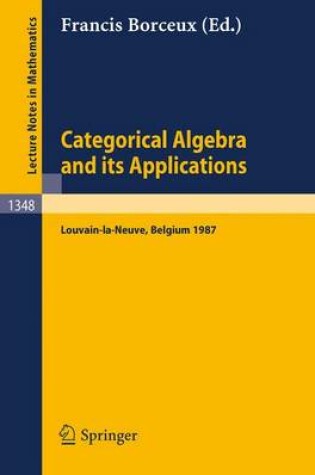 Cover of Categorical Algebra and Its Applications