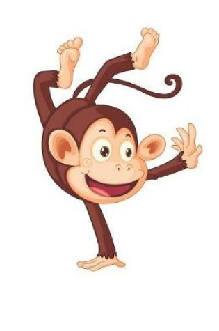 Cover of Happy Monkey Standing on Hands - Blank Lined Notebook