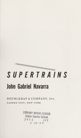 Book cover for Supertrains