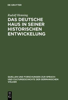 Book cover for Das Deutsche Haus in Seiner Historischen Entwickelung