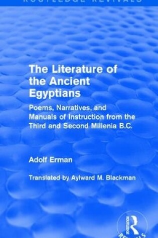 Cover of The Literature of the Ancient Egyptians