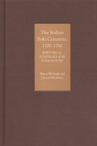 Cover of The Italian Solo Concerto, 1700-1760