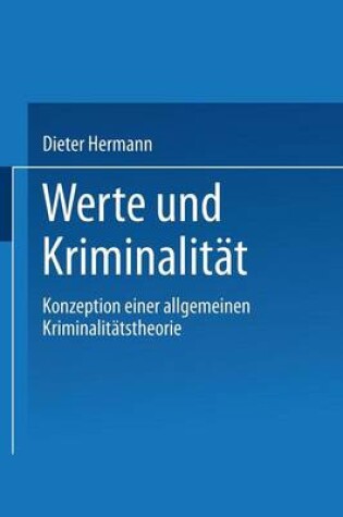 Cover of Werte und Kriminalität