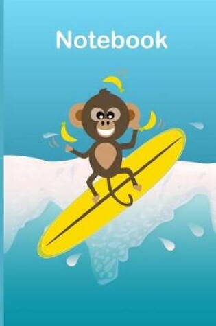 Cover of Go Bananas Monkey Surfing Notebook
