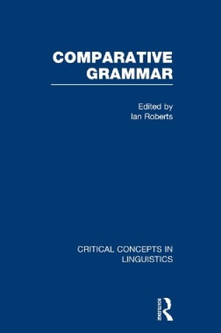 Cover of Comparative Grammar Crit Con Vol4