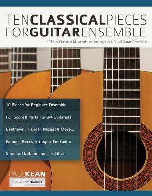 Book cover for 10 Classical Pieces for Guitar Ensemble