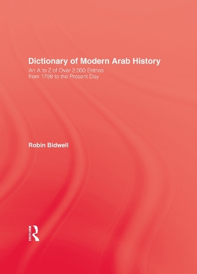 Book cover for Dictionary Of Modern Arab Histor