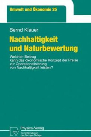 Cover of Nachhaltigkeit und Naturbewertung