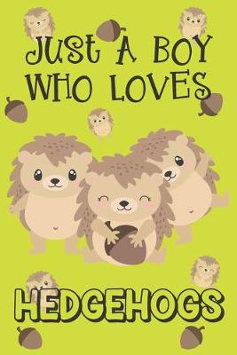 Book cover for Just A Boy Who Loves Hedgehogs