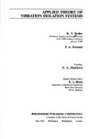 Cover of Applied Theory of Vibration Isolation Systems