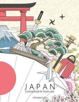 Cover of Japan Coloring Book for Grown-Ups 1