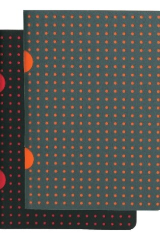 Cover of Black on Red / Grey on Orange (set of two) B7 Grid Notebooks