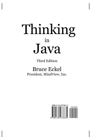 Cover of Thinking In Java & Eval Online Resrces P