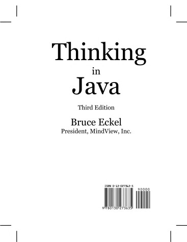 Book cover for Thinking In Java & Eval Online Resrces P