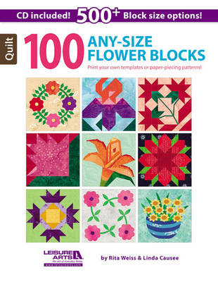 Book cover for 100 Any- Size Flower Blocks