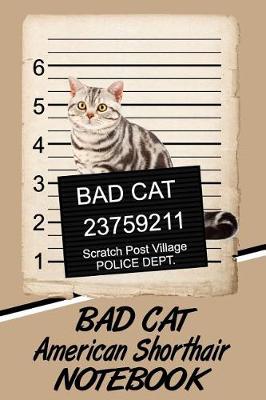 Book cover for Bad Cat American Shorthair Notebook