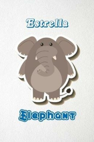 Cover of Estrella Elephant A5 Lined Notebook 110 Pages