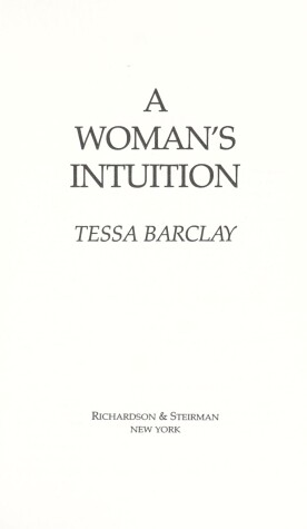 Book cover for A Woman's Intuition