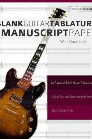 Cover of Blank Guitar Tablature and Manuscript Paper with Chord Grids
