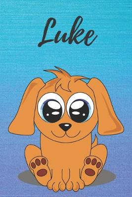 Book cover for Luke dog coloring book / notebook / journal / diary