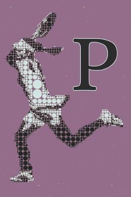 Book cover for P Monogram Initial Tennis Journal