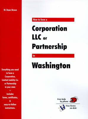 Cover of How to Form a Corporation LLC or Partnership in Washington