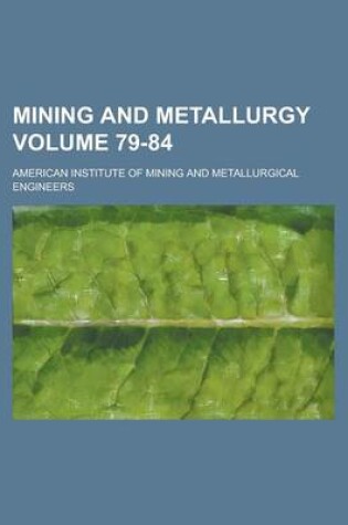Cover of Mining and Metallurgy Volume 79-84