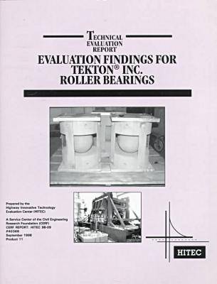 Cover of Evaluation Findings for Tekton Inc Roller Bearings