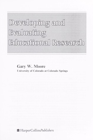 Cover of Dev Eval Educ Rsch