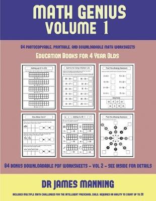 Book cover for Education Books for 4 Year Olds (Math Genius Vol 1)