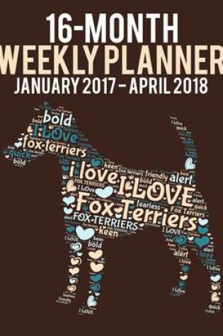 Cover of 2017-2018 Weekly Planner - Wordcloud Fox Terrier