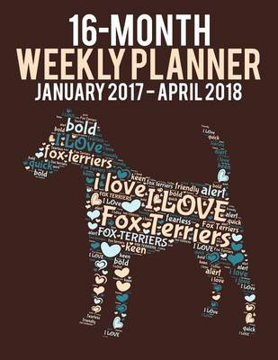 Cover of 2017-2018 Weekly Planner - Wordcloud Fox Terrier