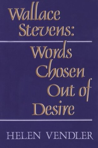 Cover of Wallace Stevens