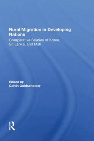 Cover of Rural Migration In Developing Nations