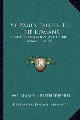 Cover of St. Paul's Epistle to the Romans