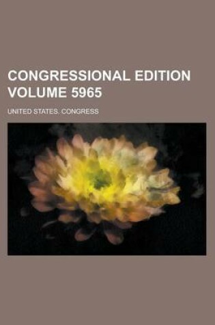 Cover of Congressional Edition Volume 5965