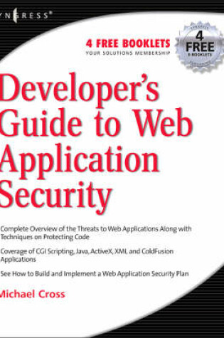 Cover of Developer's Guide to Web Application Security