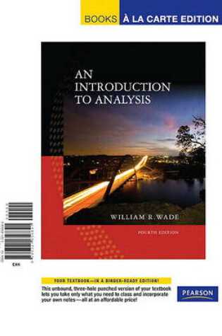 Cover of Introduction to Analysis, An, Books a la Carte Edition