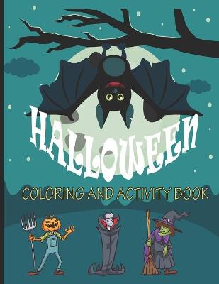 Book cover for Halloween coloring and activity book