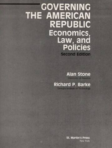 Book cover for Governing the American Republic
