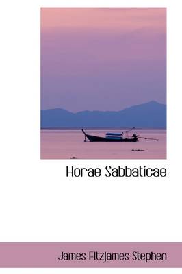 Book cover for Horae Sabbaticae