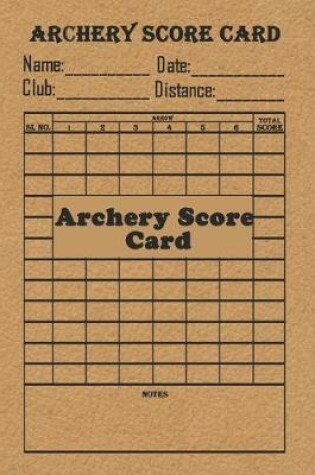 Cover of Archery Score Card