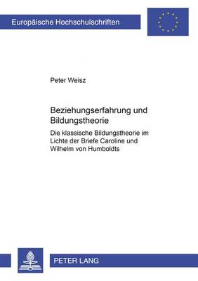 Cover of Beziehungserfahrung Und Bildungstheorie