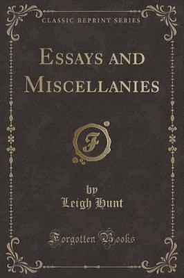 Book cover for Essays and Miscellanies (Classic Reprint)