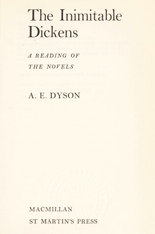 Cover of Inimitable Dickens