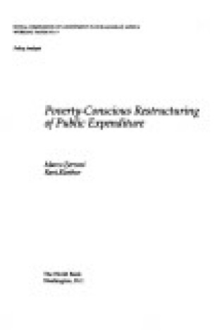 Cover of Poverty-Conscious Restructuring of Public Expenditure