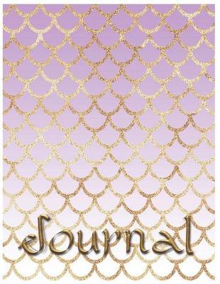 Cover of Purple Mermaid Scales - Oversized 8.5x11," 150 Page Lined Blank Journal Notebook
