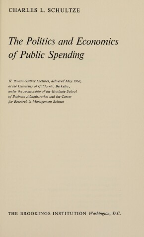 Book cover for Politics and Economics of Public Spending