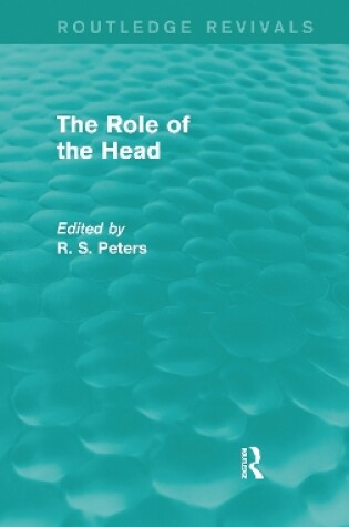 Cover of The Role of the Head (REV) RPD