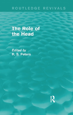 Book cover for The Role of the Head (REV) RPD